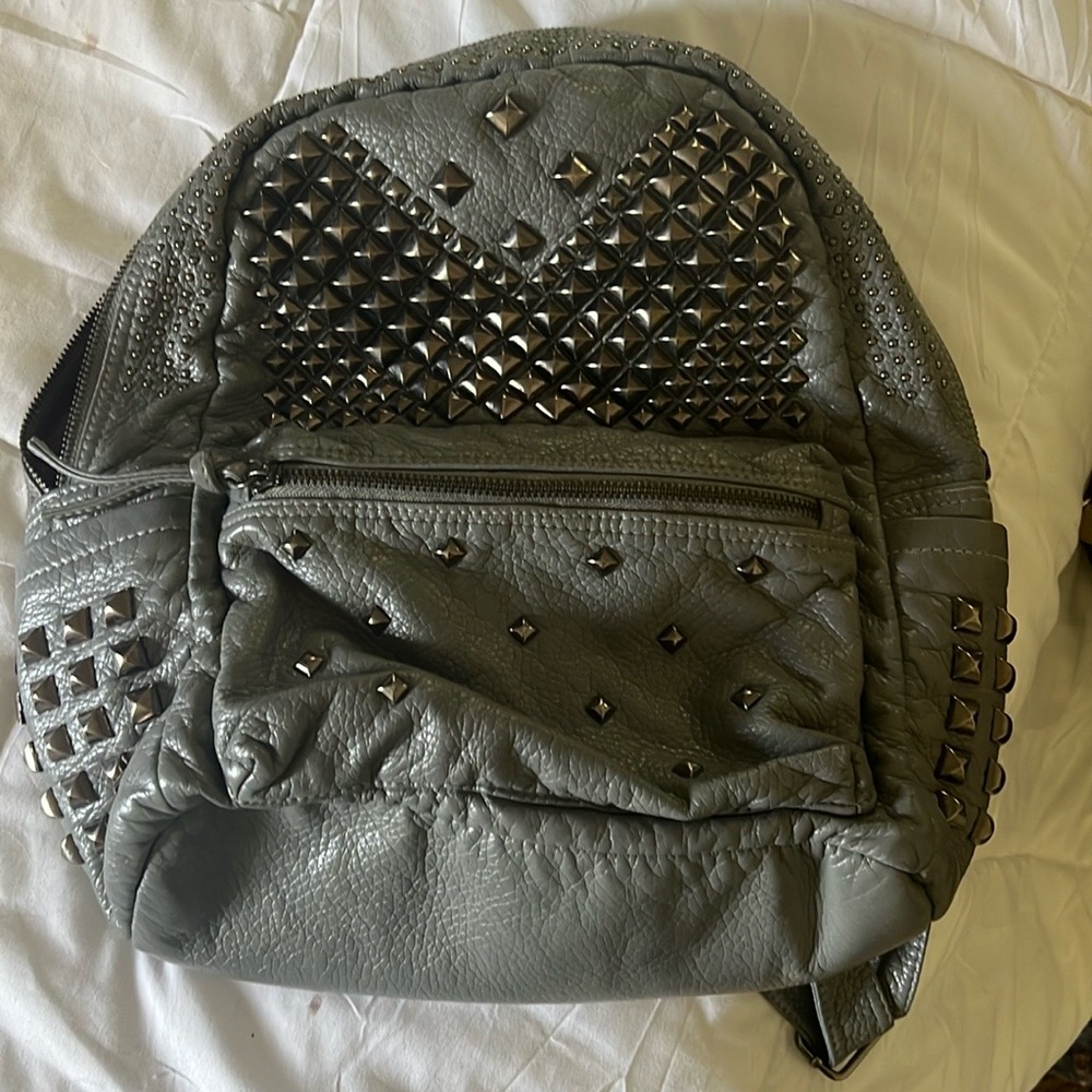 Silver studded backpack